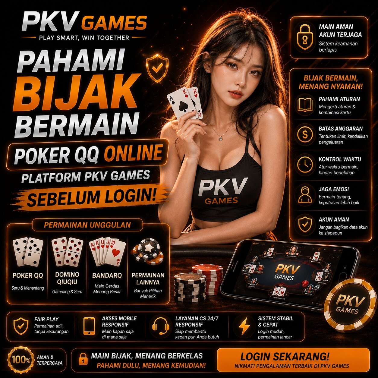 Pahami Bijak Bermain Poker QQ Online Platform PKV Games Sebelum Login